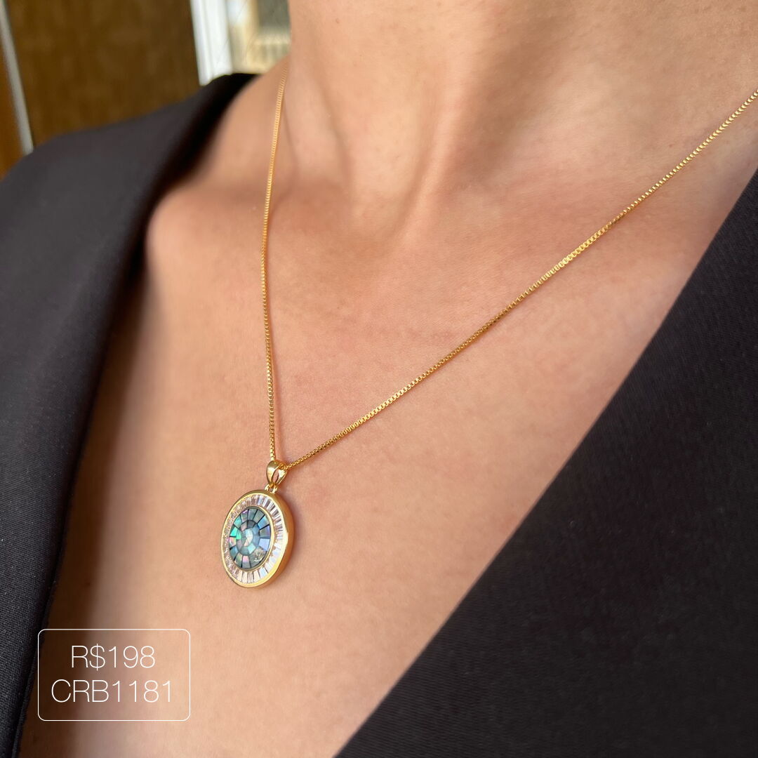 Colar Redondo Em Abalone